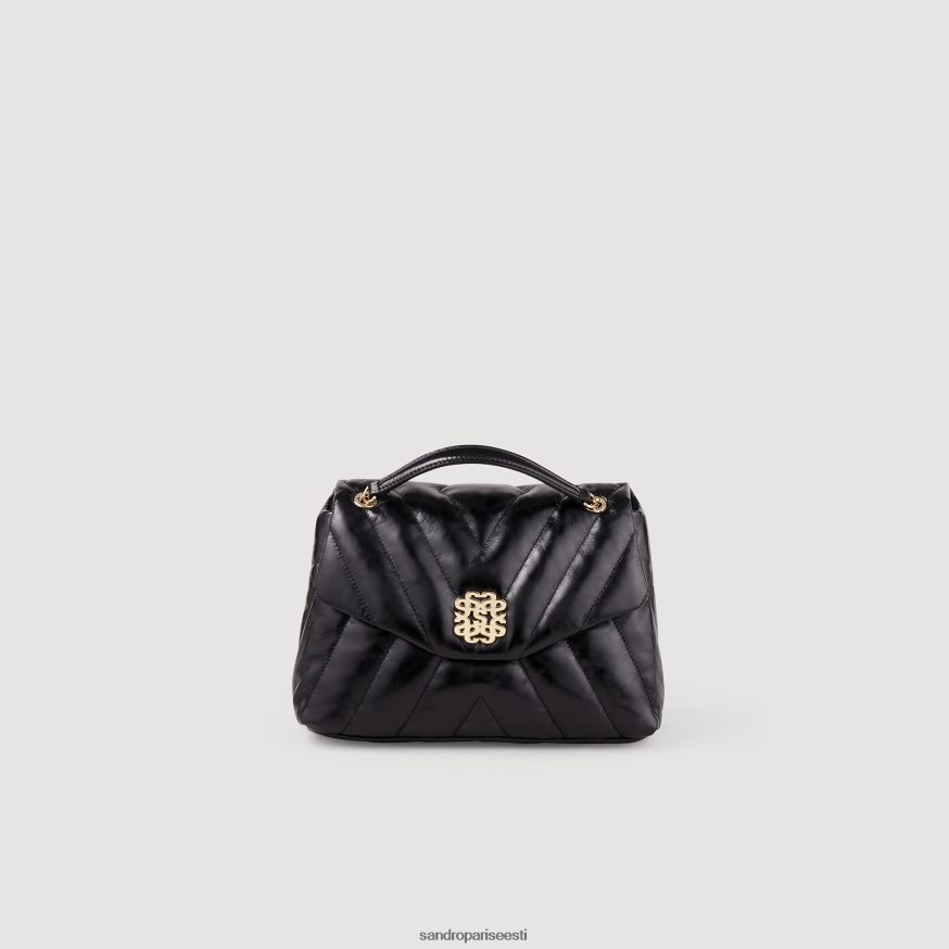 Sandro Paris tarvikud naised mila tepitud nahast kott BN4RF531 must