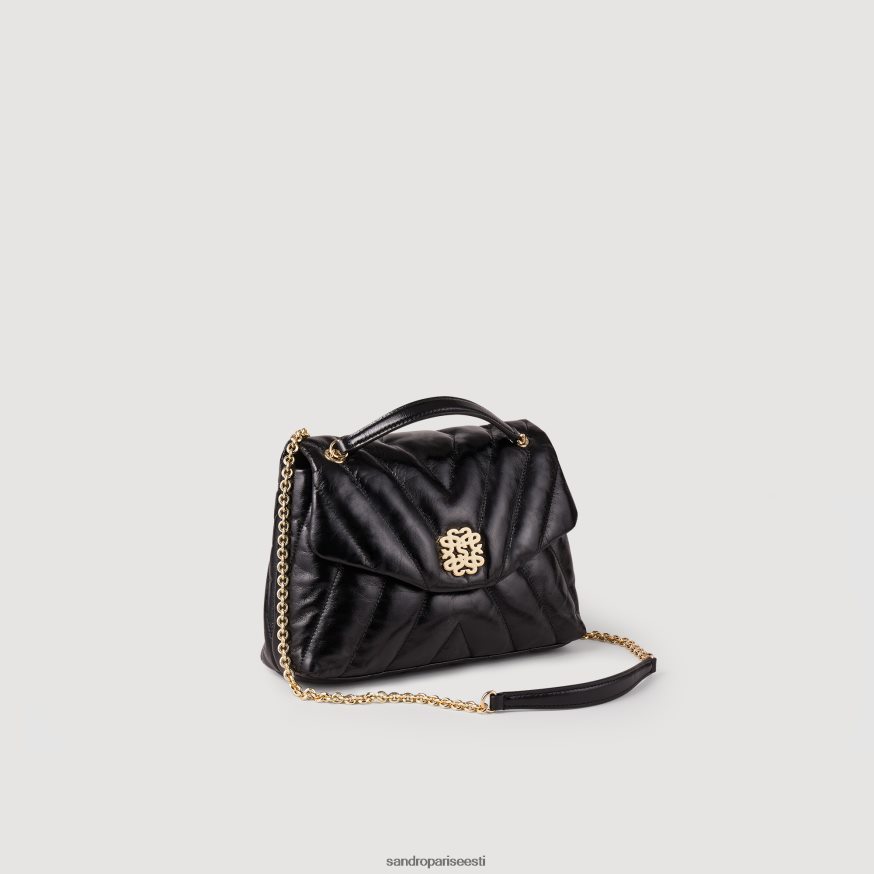 Sandro Paris tarvikud naised mila tepitud nahast kott BN4RF531 must