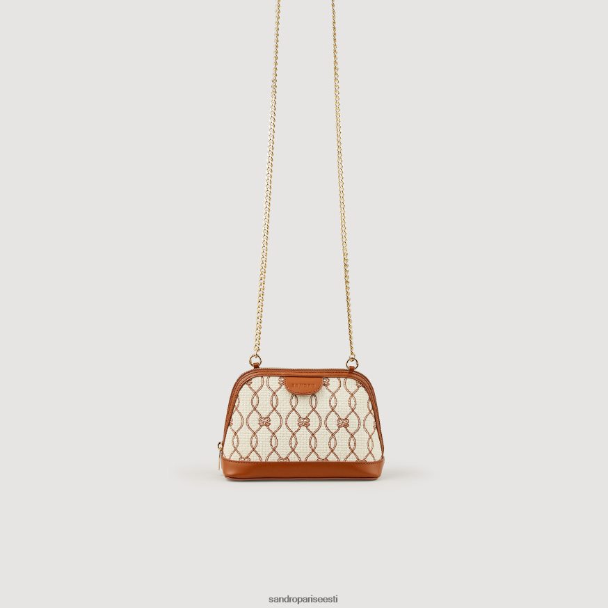 Sandro Paris tarvikud naised monogrammikangast rittah kott BN4RF578 pruun/ekru