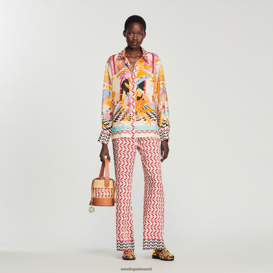 Sandro Paris tarvikud naised raffia ämbrikott BN4RF517 loomulik