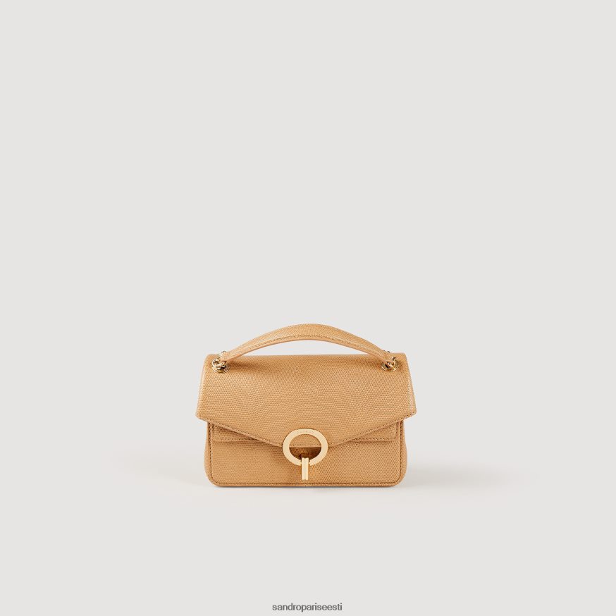 Sandro Paris tarvikud naised väike reljeefne nahast yza kott BN4RF532 beež