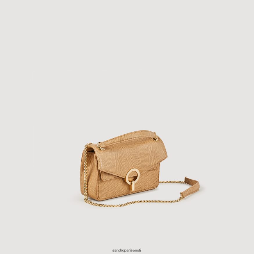 Sandro Paris tarvikud naised väike reljeefne nahast yza kott BN4RF532 beež