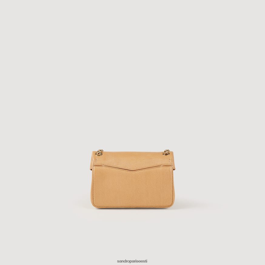 Sandro Paris tarvikud naised väike reljeefne nahast yza kott BN4RF532 beež