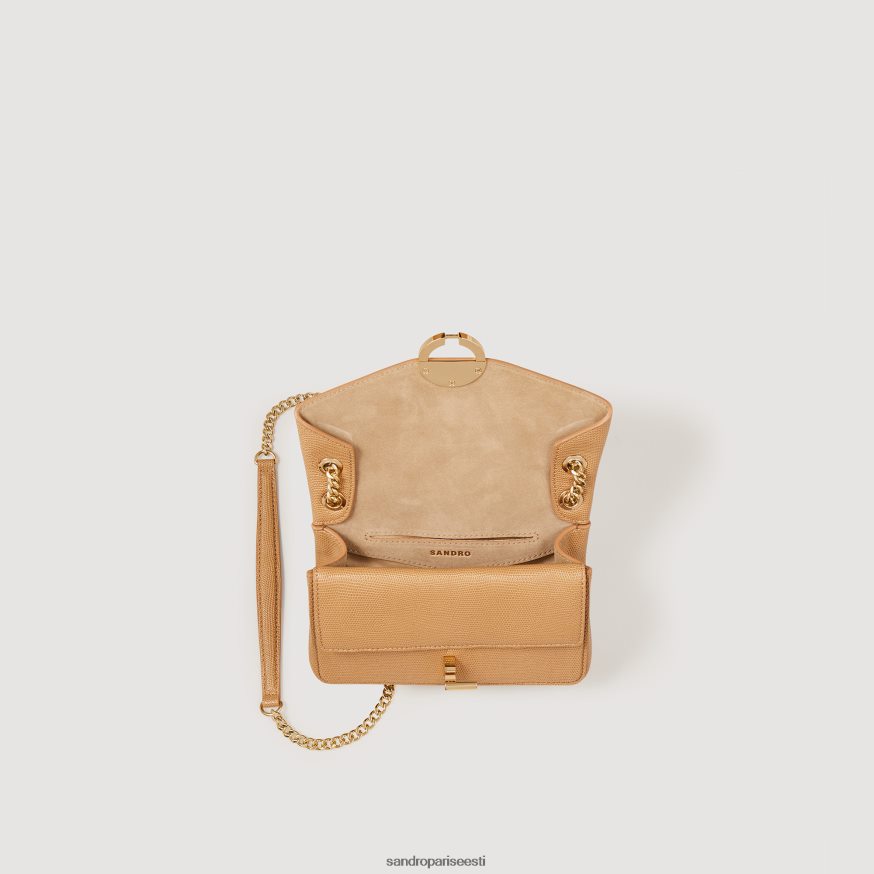Sandro Paris tarvikud naised väike reljeefne nahast yza kott BN4RF532 beež