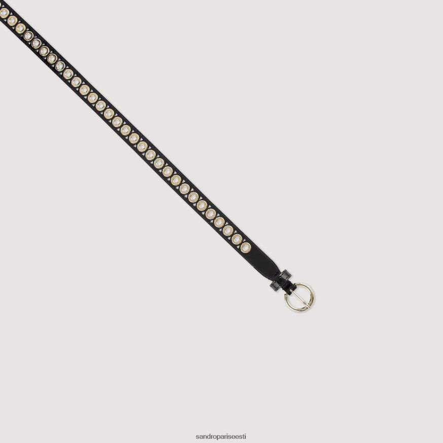 Sandro Paris tarvikud naised aasadega nahast vöö BN4RF525 must