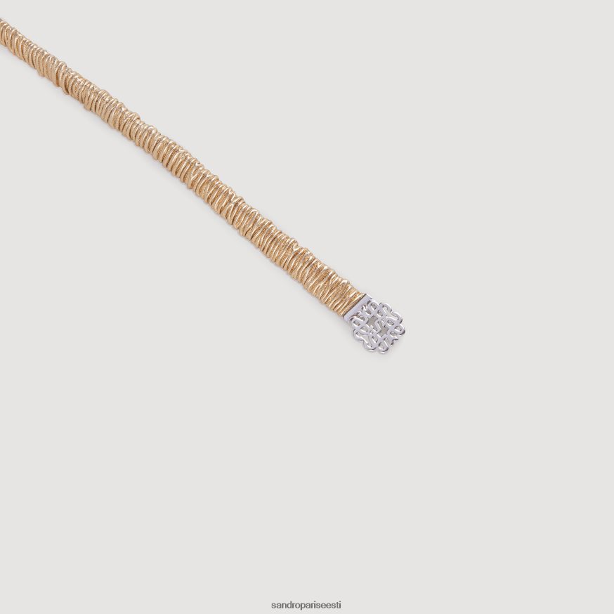 Sandro Paris tarvikud naised elastne nahast vöö BN4RF506 kullast