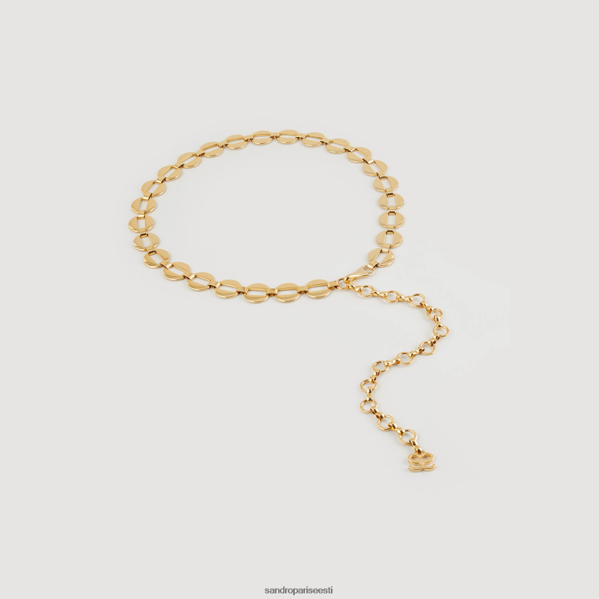 Sandro Paris tarvikud naised kaunistatud keti rihm BN4RF512 kullast