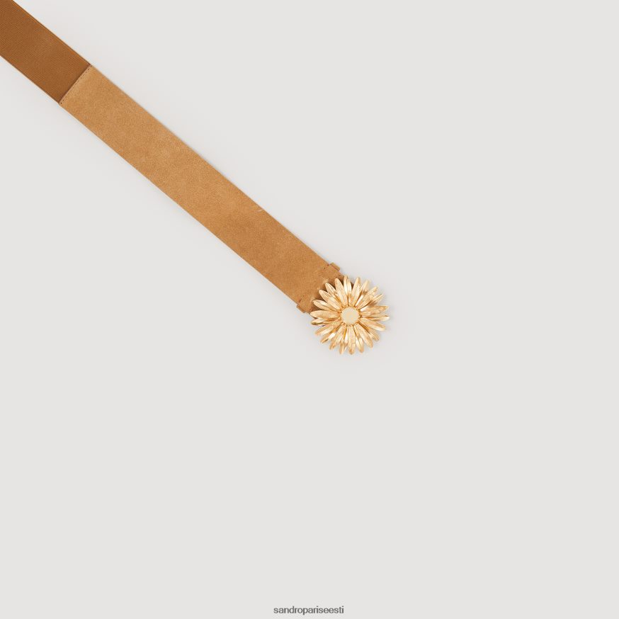 Sandro Paris tarvikud naised nahast vöö BN4RF561 beež