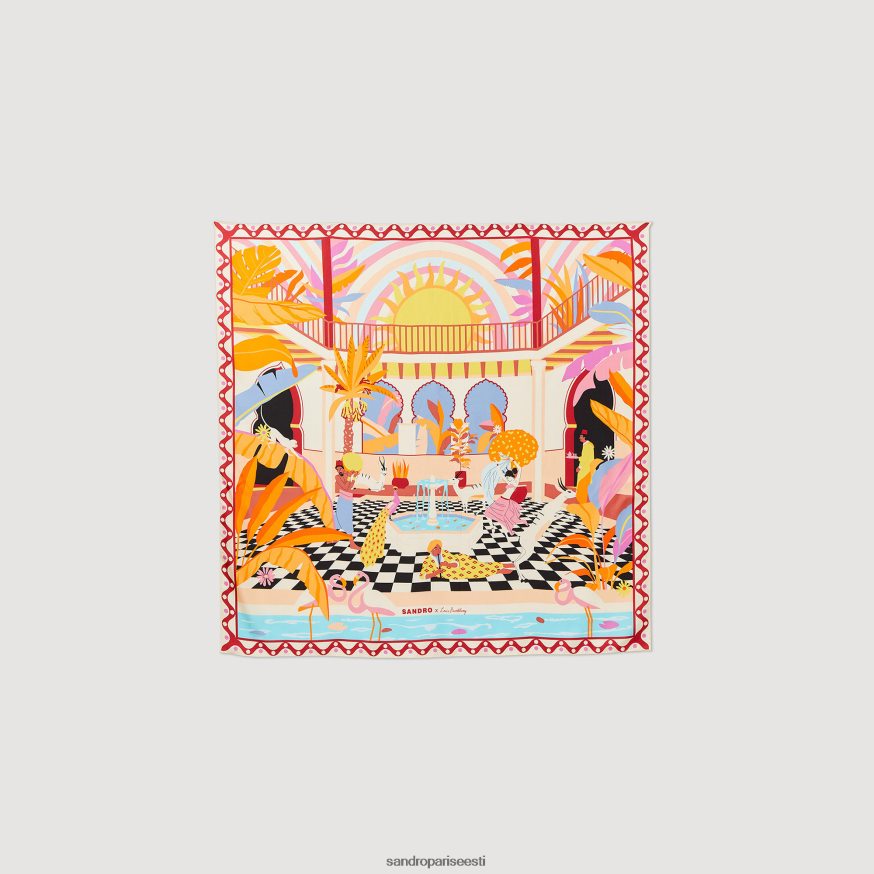 Sandro Paris tarvikud naised siidist sall BN4RF520 oranž