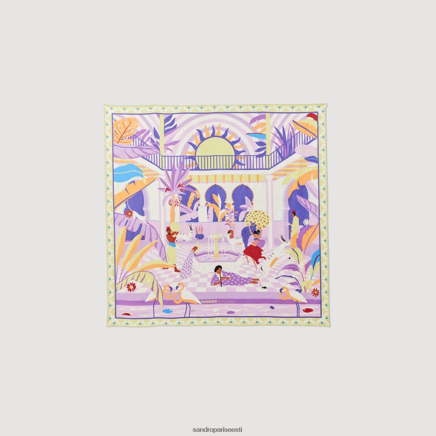 Sandro Paris tarvikud naised siidist sall BN4RF521 lilla