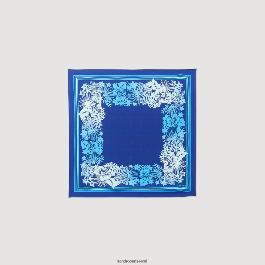 Sandro Paris tarvikud naised siidist sall BN4RF543 sinine